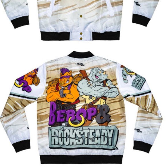 Chalk Line TMNT Bebop & Rocksteady 4XL Varsity Jacket - Fanimation - Rare! - Picture 4 of 4